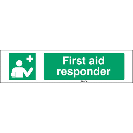 ISO Safety Sign  First aid responder