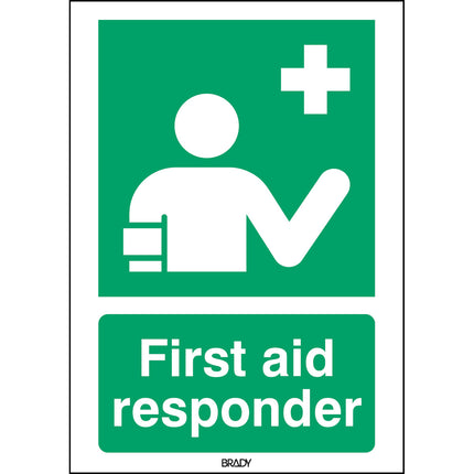 ISO Safety Sign  First aid responder