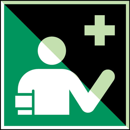 ISO Safety Sign  First aid responder