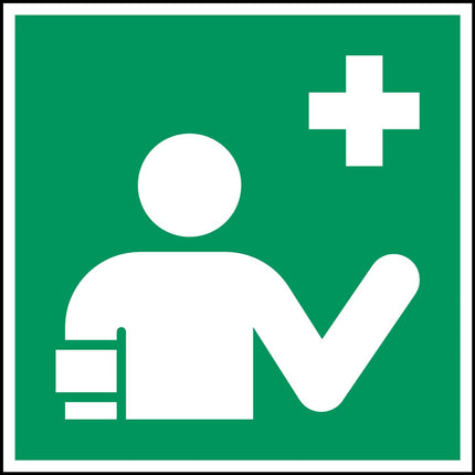 ISO Safety Sign  First aid responder