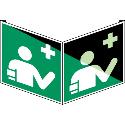 ISO Safety Sign  First aid responder