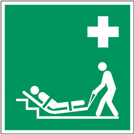 ISO Safety Sign  Evacuation mattress