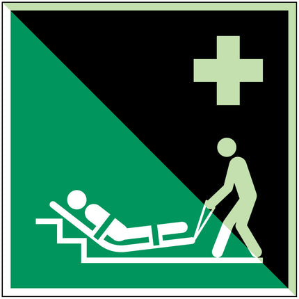 ISO Safety Sign  Evacuation mattress