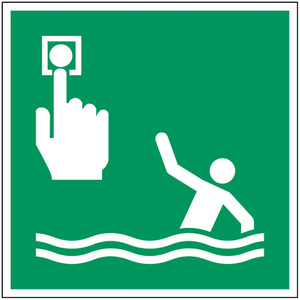 ISO Safety Sign  Person overboard call point