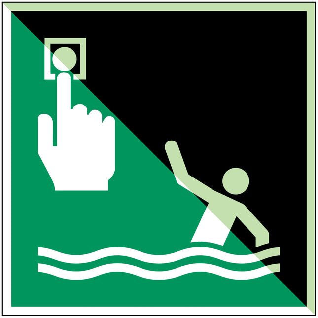 ISO Safety Sign  Person overboard call point