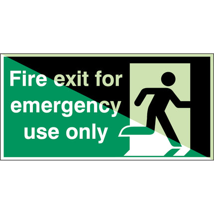 Glowinthedark safety sign