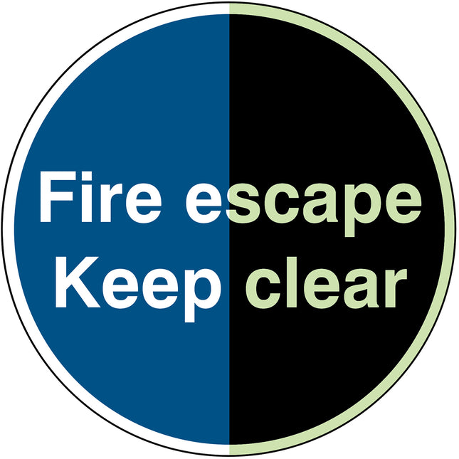 Glowinthedark safety sign