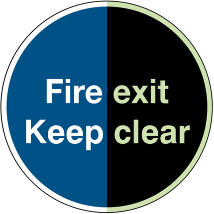 Glowinthedark safety sign