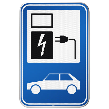 Electrical Vehicle Parking Sign  Parking space reserved for charging your car electrically