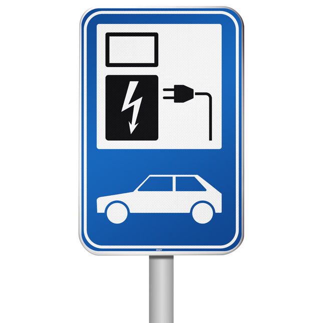 Electrical Vehicle Parking Sign  Parking space reserved for charging your car electrically