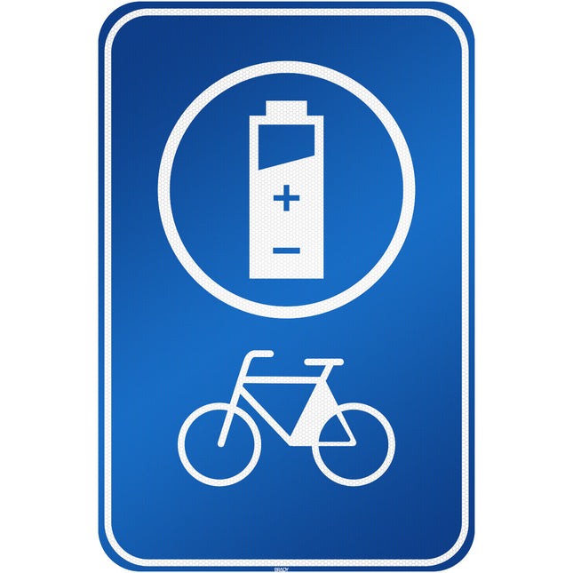 Electrical Vehicle Parking Sign  Parking space reserved for charging your bike electrically