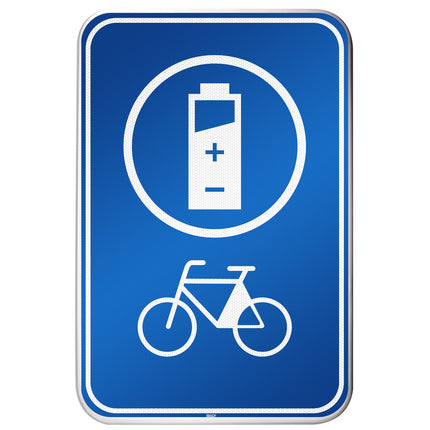 Electrical Vehicle Parking Sign  Parking space reserved for charging your bike electrically
