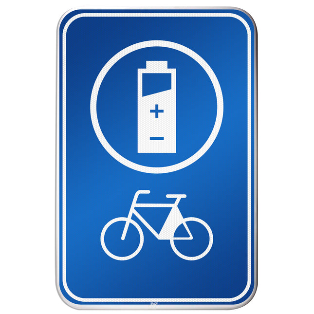 Electrical Vehicle Parking Sign  Parking space reserved for charging your bike electrically