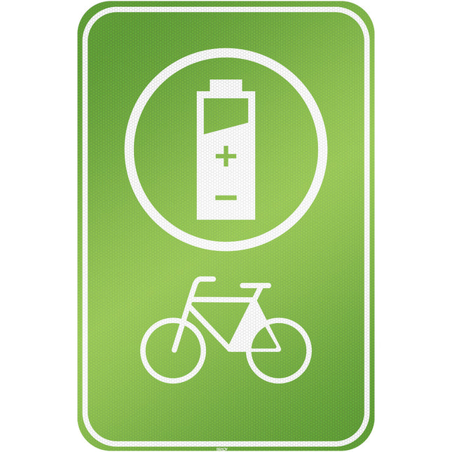 Electrical Vehicle Parking Sign  Parking space reserved for charging your bike electrically