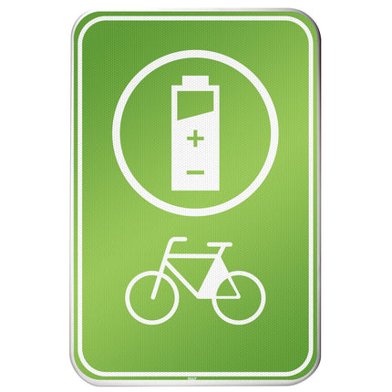 Electrical Vehicle Parking Sign  Parking space reserved for charging your bike electrically