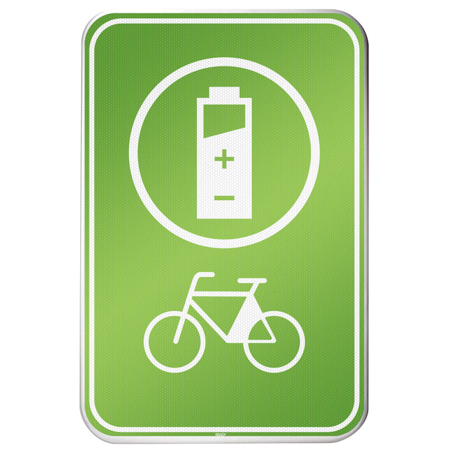 Electrical Vehicle Parking Sign  Parking space reserved for charging your bike electrically