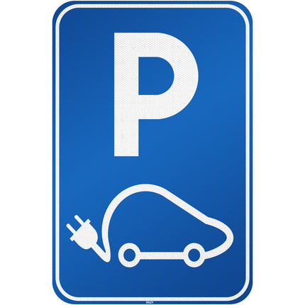 Electrical Vehicle Parking Sign  Parking space reserved for charging your car electrically