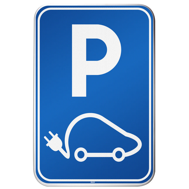Electrical Vehicle Parking Sign  Parking space reserved for charging your car electrically