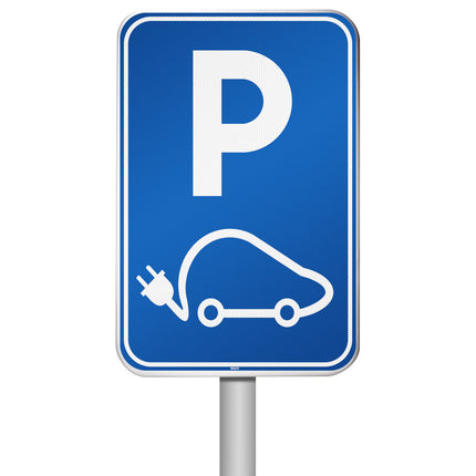 Electrical Vehicle Parking Sign  Parking space reserved for charging your car electrically