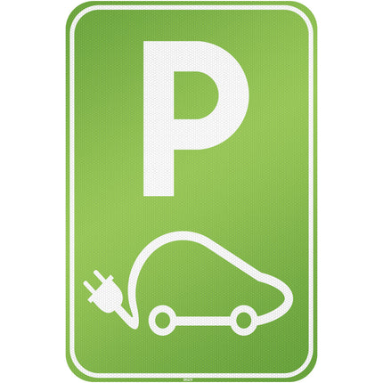 Electrical Vehicle Parking Sign  Parking space reserved for charging your car electrically
