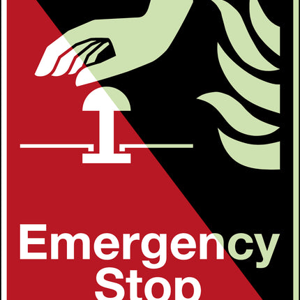 Glowinthedark safety sign