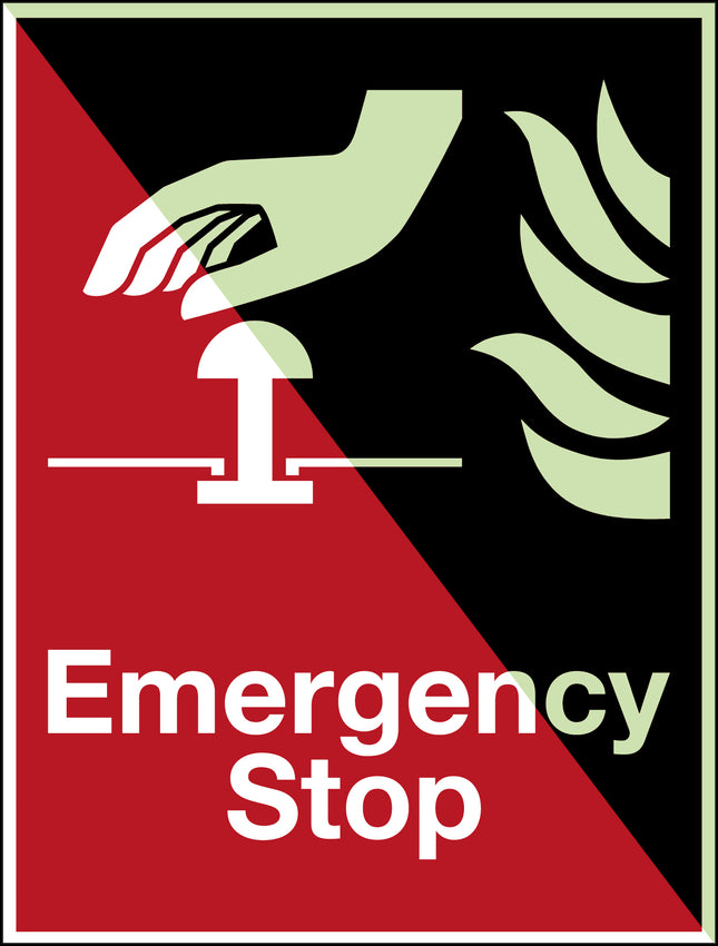 Glowinthedark safety sign