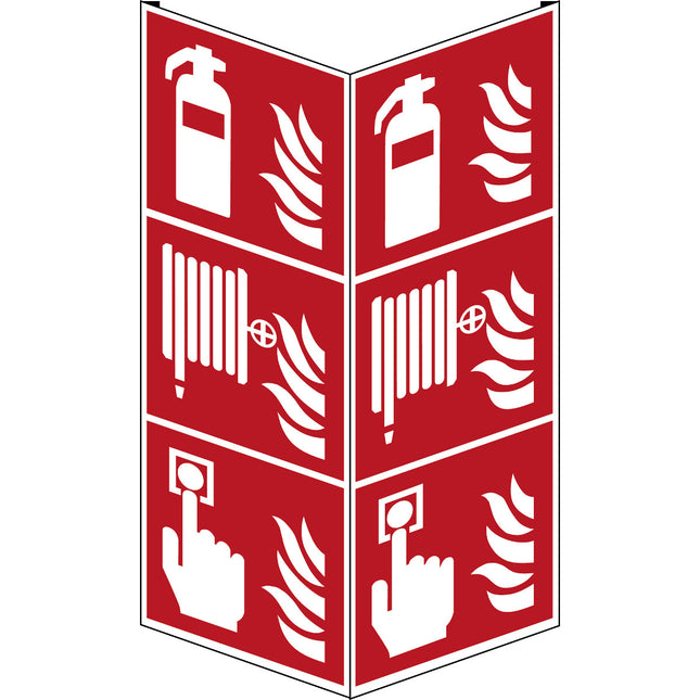 ISO Safety Sign  Fire extinguisher Fire hose reel  Fire alarm call point