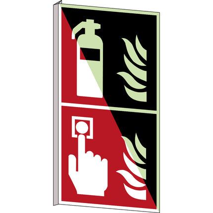ISO Photoluminescent Safety Sign Fire Hose reel and Fire alram call point