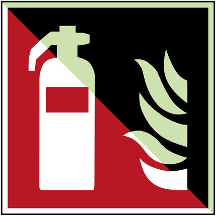 ISO Photoluminescent Safety Sign Fire extinguisher