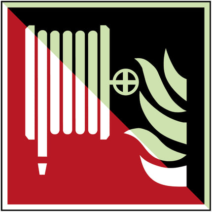 ISO Photoluminescent Safety Sign Fire hose Reel