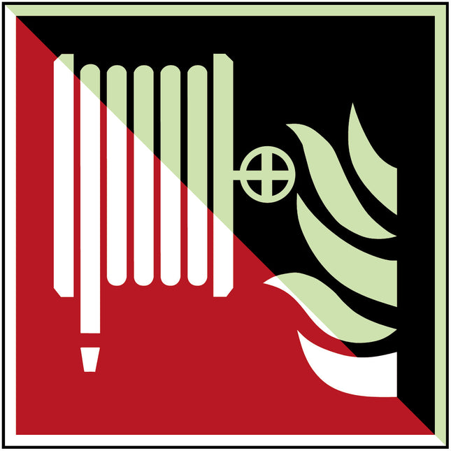ISO Photoluminescent Safety Sign Fire hose Reel
