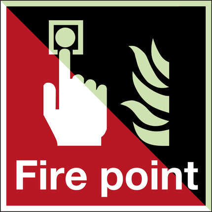 Glowinthedark safety sign