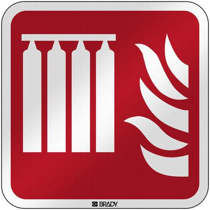 ISO Safety Sign  Fixed fire extinguishing battery