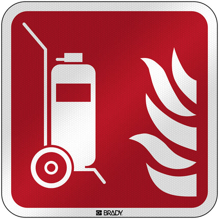 ISO Safety Sign  Wheeled fire extinguisher