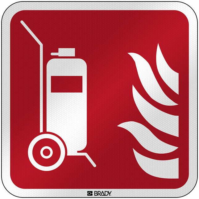 ISO Safety Sign  Wheeled fire extinguisher