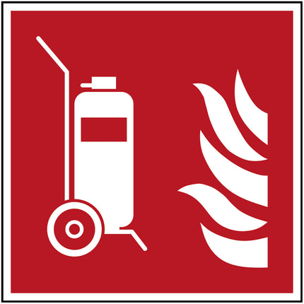 ISO Safety Sign  Wheeled fire extinguisher