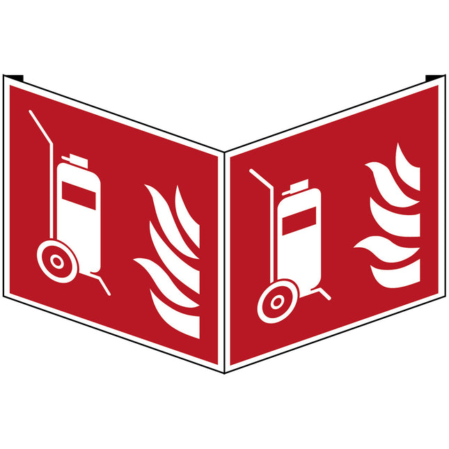 ISO Safety Sign  Wheeled fire extinguisher