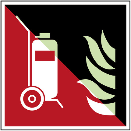 ISO Safety Sign  Wheeled fire extinguisher
