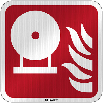 ISO Safety Sign  Fixed fire extinguisher bottle