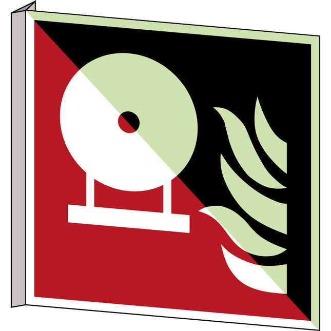 ISO Safety Sign  Fixed fire extinguisher bottle