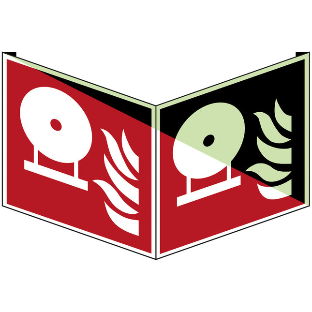 ISO Safety Sign  Fixed fire extinguisher bottle