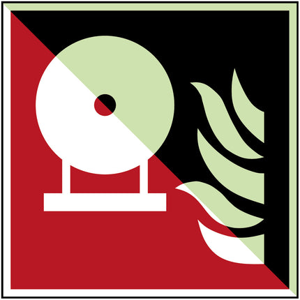 ISO Safety Sign  Fixed fire extinguisher bottle