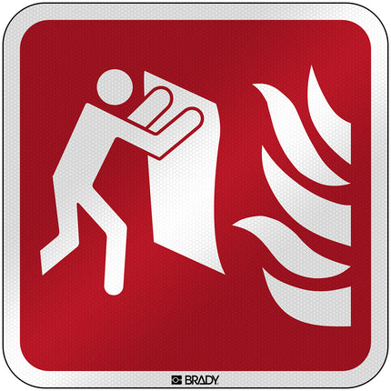 ISO Safety Sign  Fire blanket