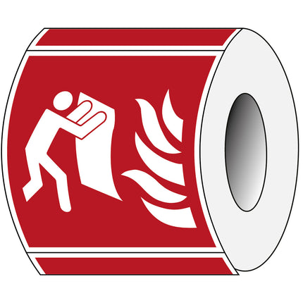Prohibition Sign on a Roll  Fire blanket