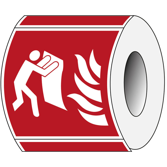 Prohibition Sign on a Roll  Fire blanket