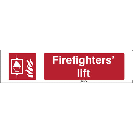 ISO Safety Sign  Firefighters lift