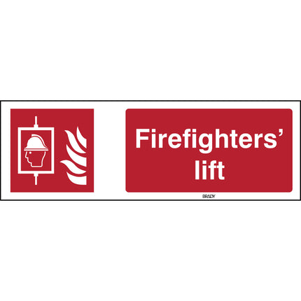 ISO Safety Sign  Firefighters lift