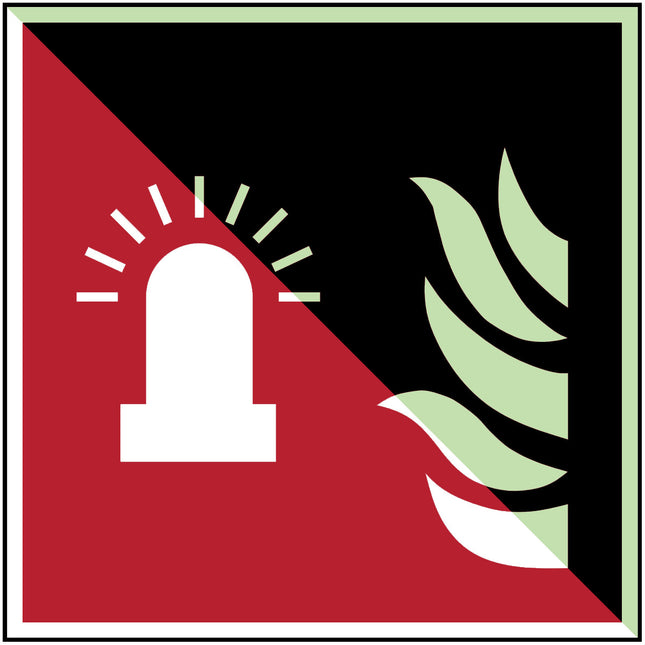 ISO Safety Sign  Fire alarm flashing light