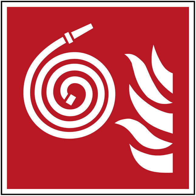 ISO Safety Sign  Unconnected fire hose