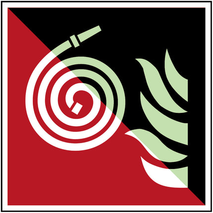 ISO Safety Sign  Unconnected fire hose